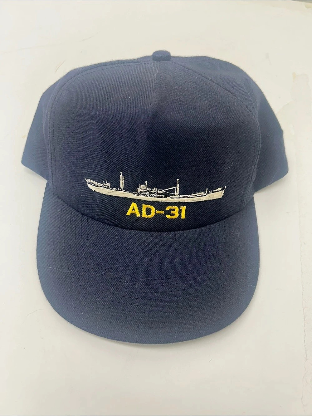 VINTAGE RICHARDS AD-31 USS TIDEWATER Military Surplus Cap Blue